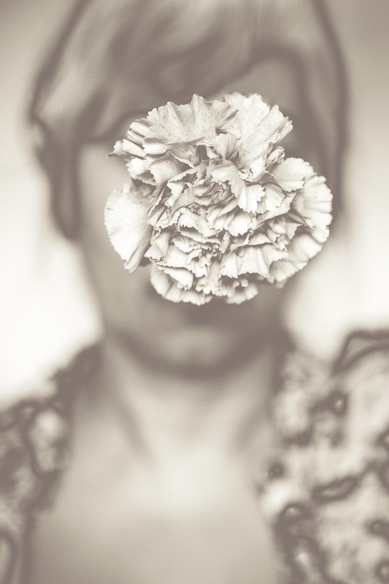 Kamelia Pezeshki (self portrait, Flowers, Carnation) 1/7