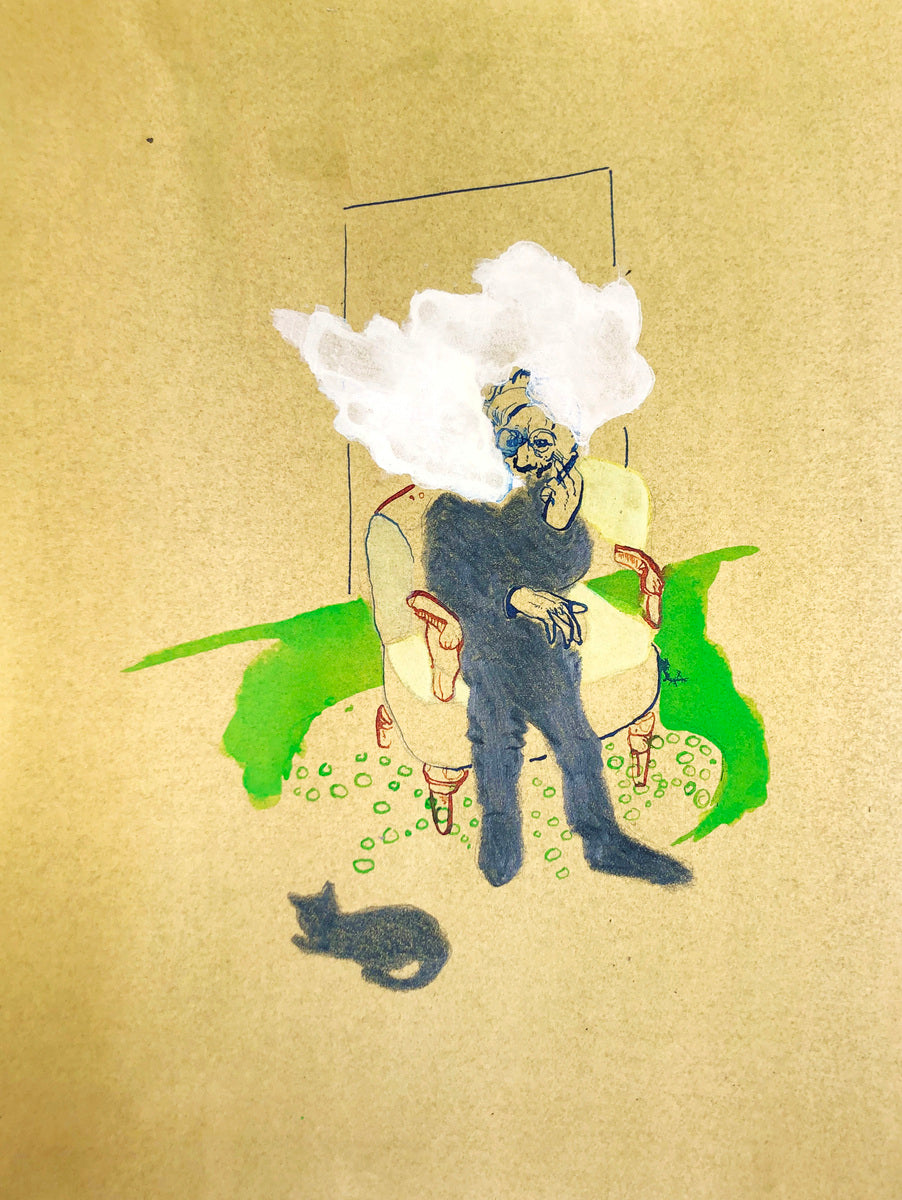 Pierre St-Jacques (Smoker With Cat)