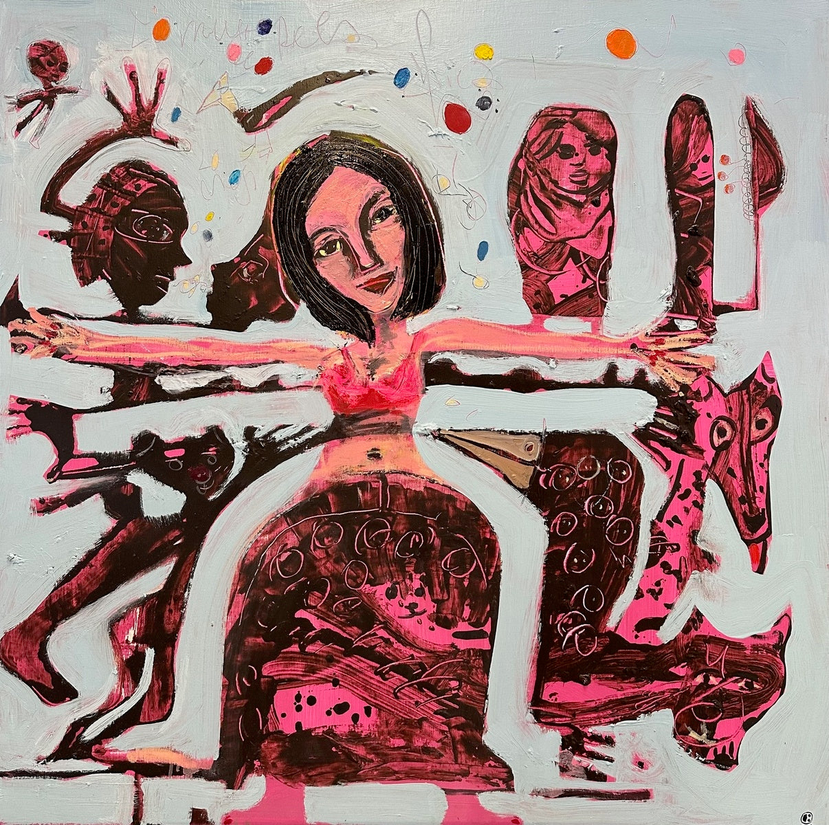 Carlos Barrios (Girl with cats, dogs, birds & people)